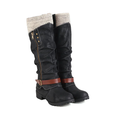 Botas Altas Con Tacón Bajo Para Mujer | Ideal Para Otoño E Invierno