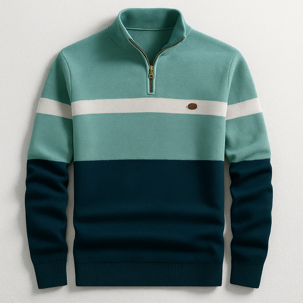Jersey Ajustado Con Media Cremallera Frontal Para Hombres | Ideal Para Uso Diario Y Varias Ocasiones