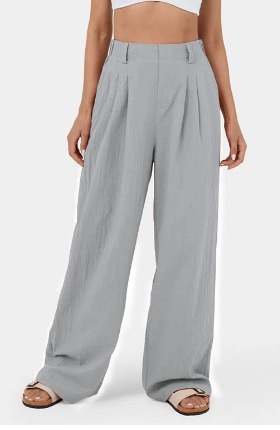 Pantalón de Talle Ajustado con Piernas Anchas para Mujer | Ideal para Oficina o Salidas Informales
