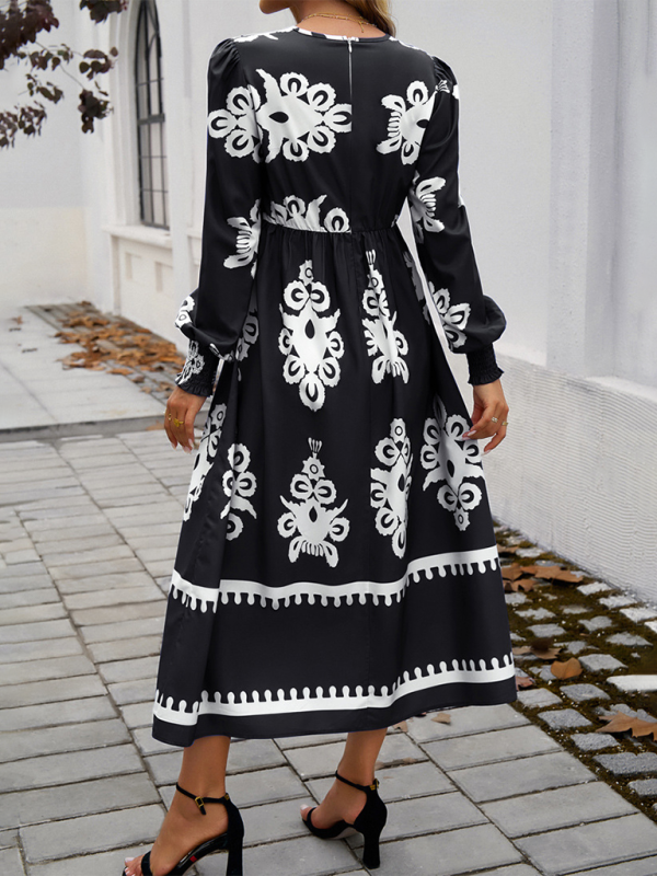 Vestido Midi Con Corte Ajustado A La Cintura Y Escote Cruzado En V Para Mujer | Ideal Para Uso Diario Y Salidas Urbanas