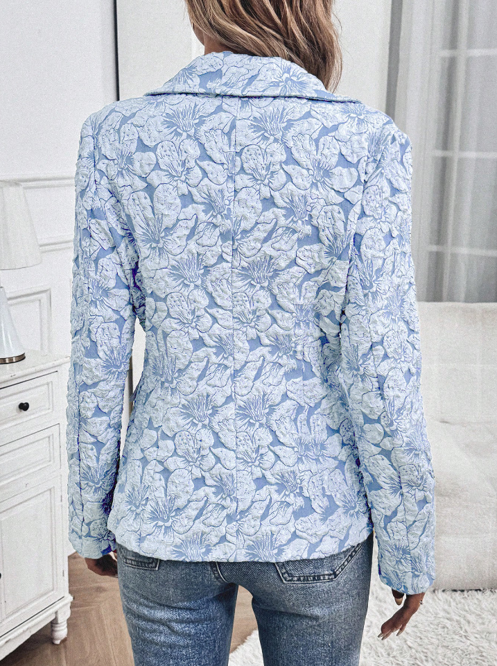 Blazer con Estampado Floral Pastel para Mujer | Ideal para Uso Profesional u Ocasiones Variadas