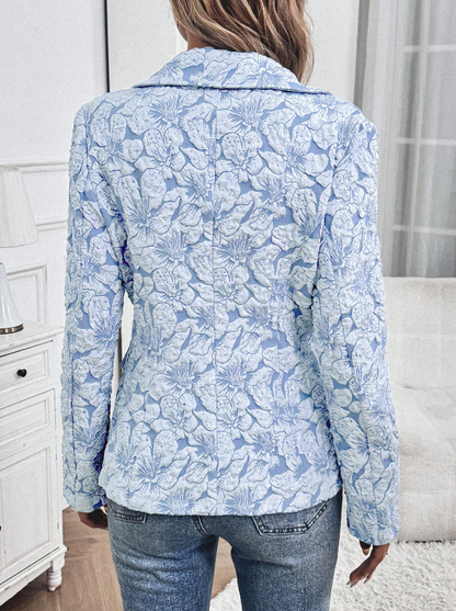 Blazer con Estampado Floral Pastel para Mujer | Ideal para Uso Profesional u Ocasiones Variadas