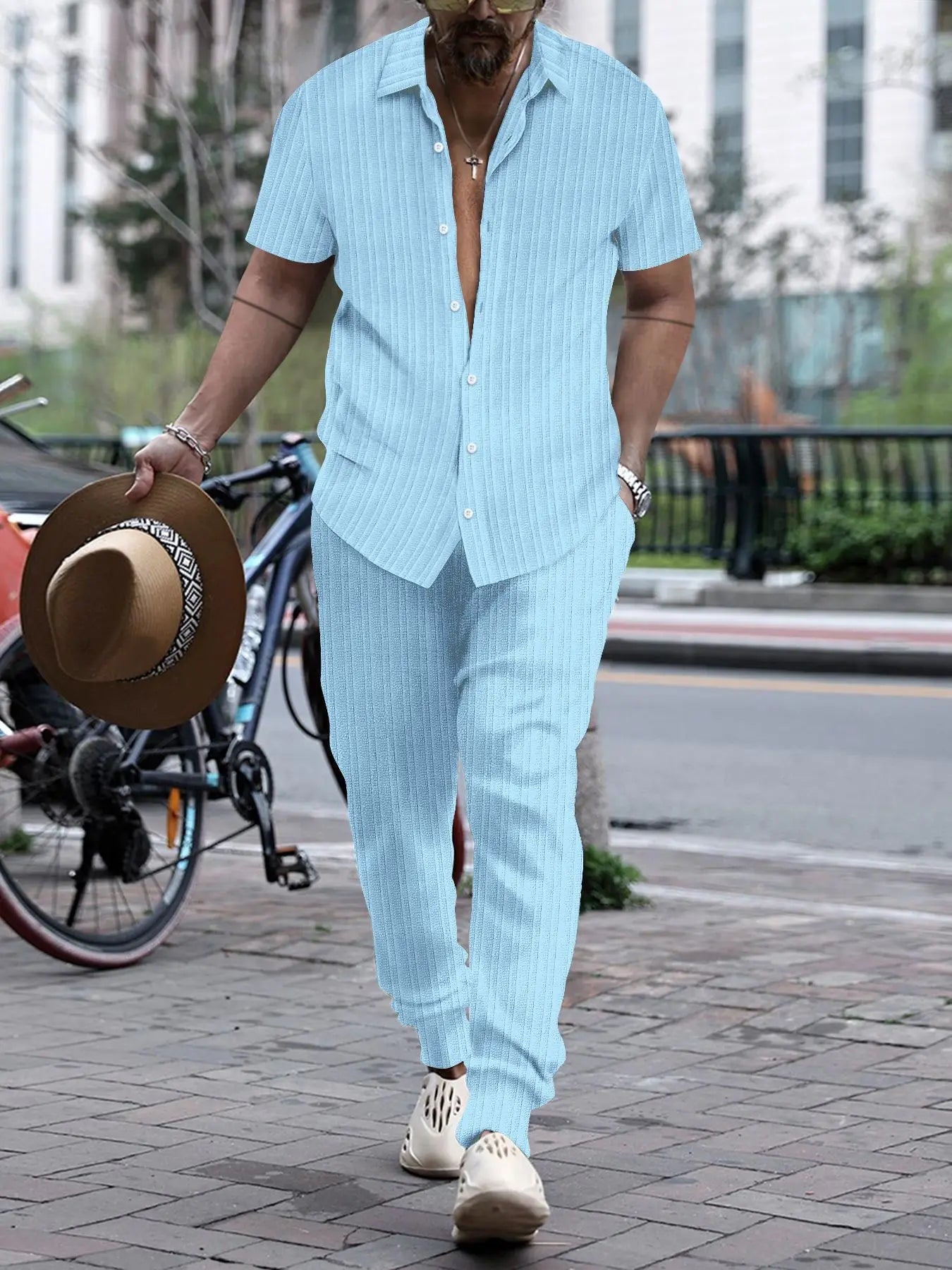 Conjunto Dos Piezas Para Hombre Con Top Y Pantalón | Ideal Para Verano