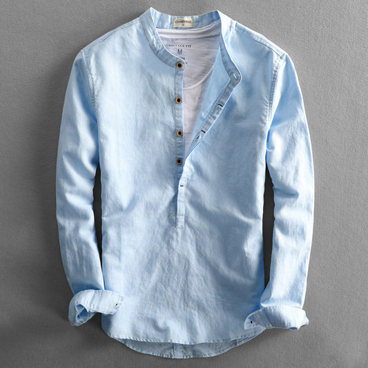 Camisa Con Corte Amplio Y Cuello Clásico Para Hombre | Ideal Para Uso Diario En Clima Cálido