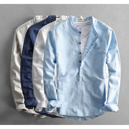 Camisa Con Corte Amplio Y Cuello Clásico Para Hombre | Ideal Para Uso Diario En Clima Cálido