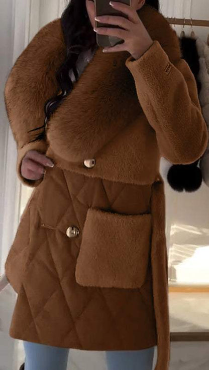 Abrigo con Cuello Suave Y Corte Recto para Mujer | Ideal para Días Fríos