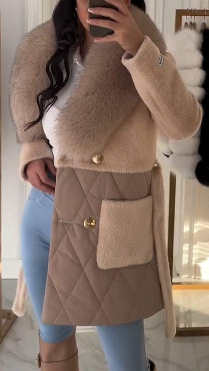 Abrigo con Cuello Suave Y Corte Recto para Mujer | Ideal para Días Fríos