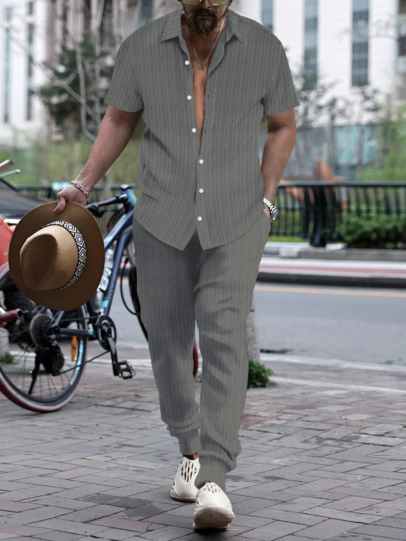 Conjunto Dos Piezas Para Hombre Con Top Y Pantalón | Ideal Para Verano