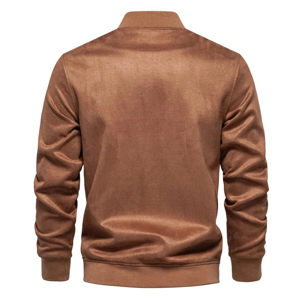 Bomber Con Cierre De Cremallera Frontal Y Bolsillos Múltiples Para Hombres | Ideal Para Uso Diario