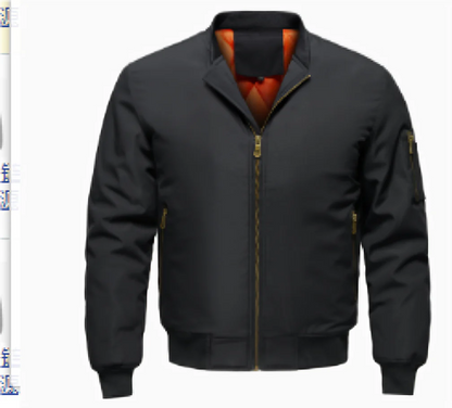 Bomber Con Cremallera Frontal Y Corte Recto Para Hombres | Ideal Para Uso Diario