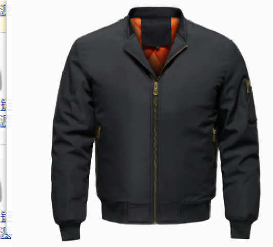 Bomber Con Cremallera Frontal Y Corte Recto Para Hombres | Ideal Para Uso Diario