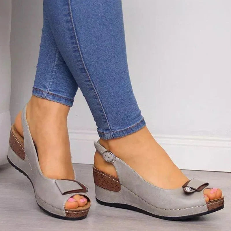 Sandalias de Plataforma con Correa al Tobillo para Mujer | Ideales para Uso Diario en Verano