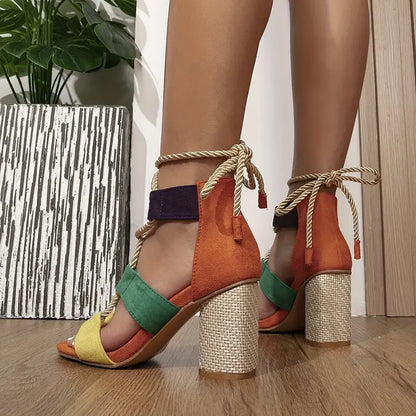 Sandalias de Tacón con Pulsera de Tobillo para Mujer | Ideal para Eventos y Uso Diario