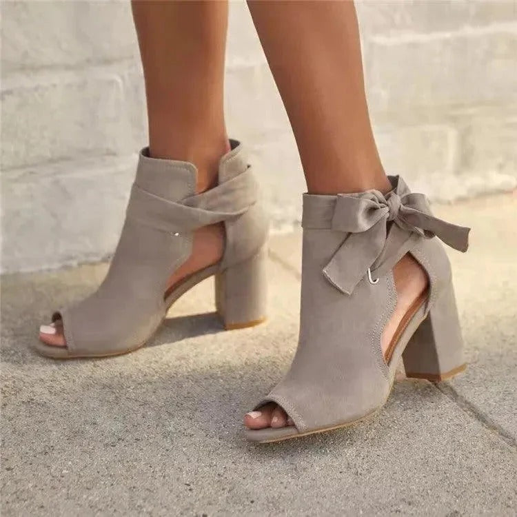 Sandalias de Tacón con Detalle de Lazo Lateral para Mujer | Ideal para Eventos y Uso Diario
