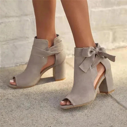 Sandalias de Tacón con Detalle de Lazo Lateral para Mujer | Ideal para Eventos y Uso Diario