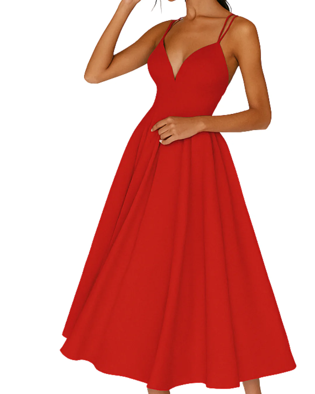 Vestido Midi Sin Tirantes Para Mujer | Ideal Para Bodas, Eventos Y Ocasiones Formales