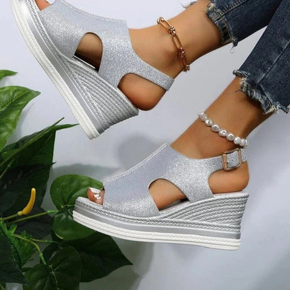 Sandalias de Plataforma con Correa al Tobillo para Mujer | Ideales para Uso Diario en Verano
