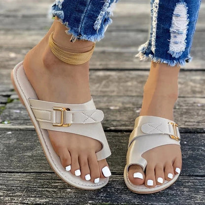 Sandalias Entre-Dedos con Correa Ajustable para Mujer | Ideales para Uso Diario en Verano