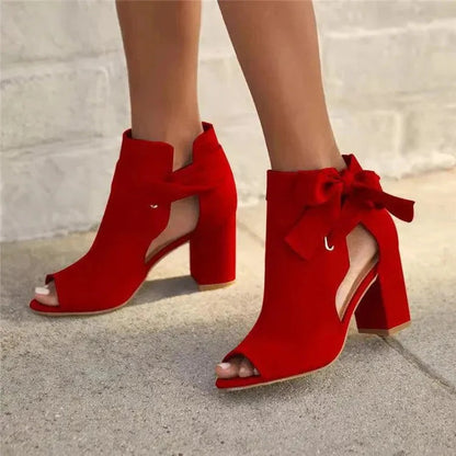 Sandalias de Tacón con Detalle de Lazo Lateral para Mujer | Ideal para Eventos y Uso Diario
