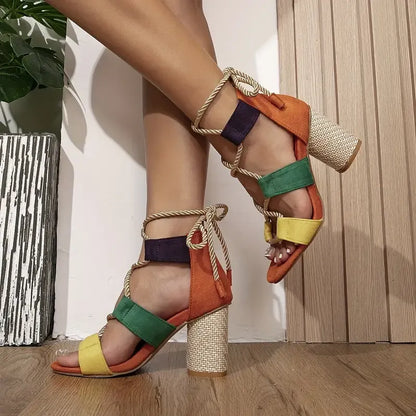 Sandalias de Tacón con Pulsera de Tobillo para Mujer | Ideal para Eventos y Uso Diario