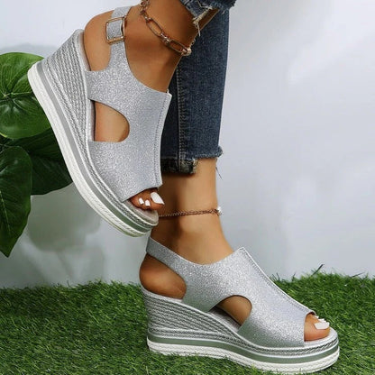 Sandalias de Plataforma con Correa al Tobillo para Mujer | Ideales para Uso Diario en Verano