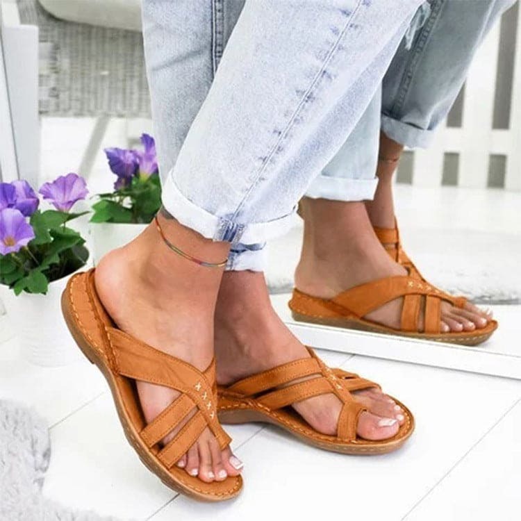 Sandalias Abiertas con Tiras Cruzadas para Mujer | Ideales para Uso Diario en Verano