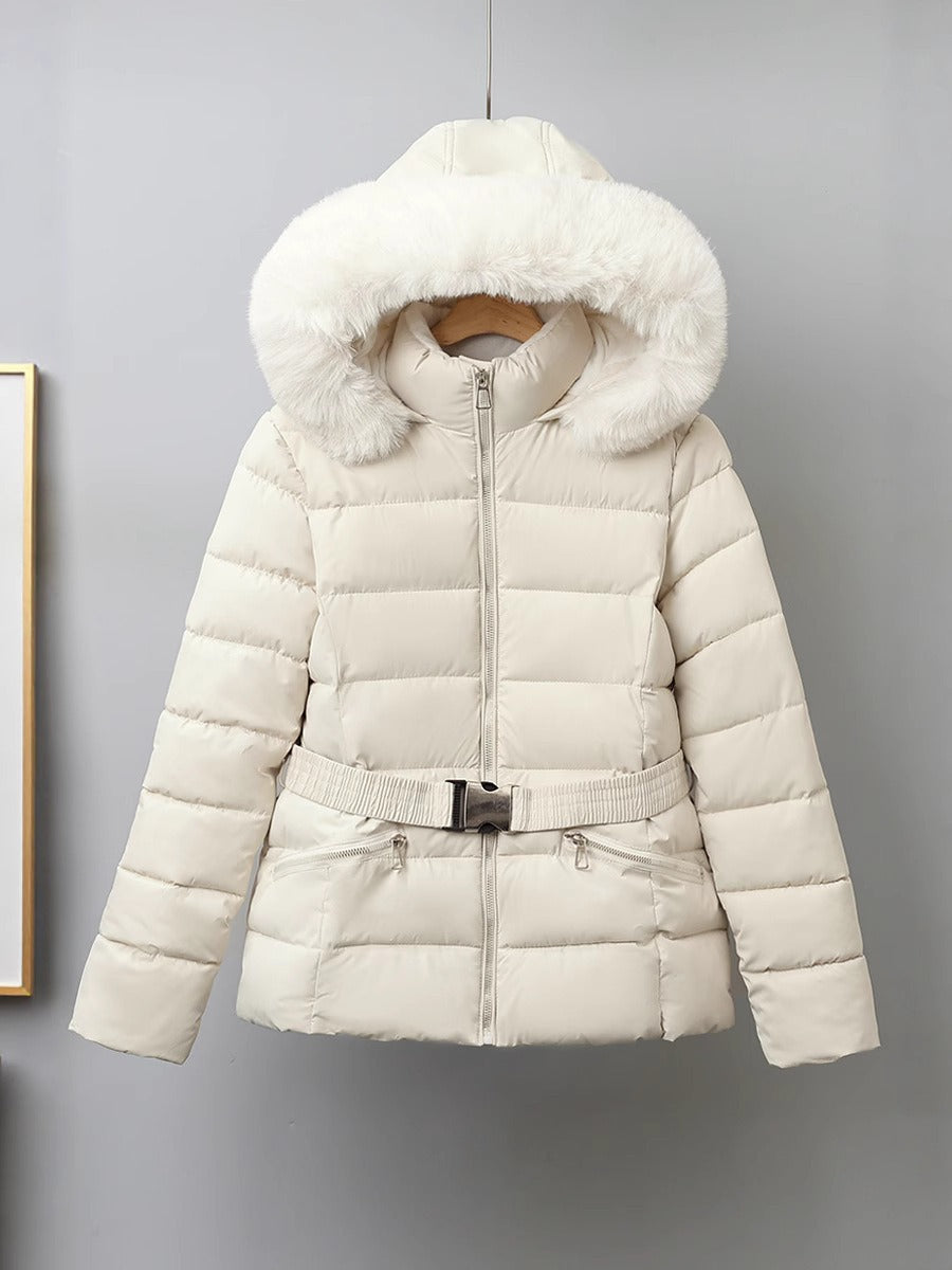 Chaqueta Acolchada Con Cinturón Ajustable Para Mujer | Ideal Para Otoño E Invierno