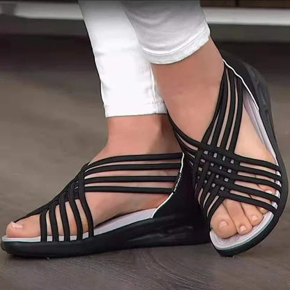 Sandalias Planas Con Múltiples Correas Para Mujer | Ideales Para Uso Diario En Temporadas Cálidas