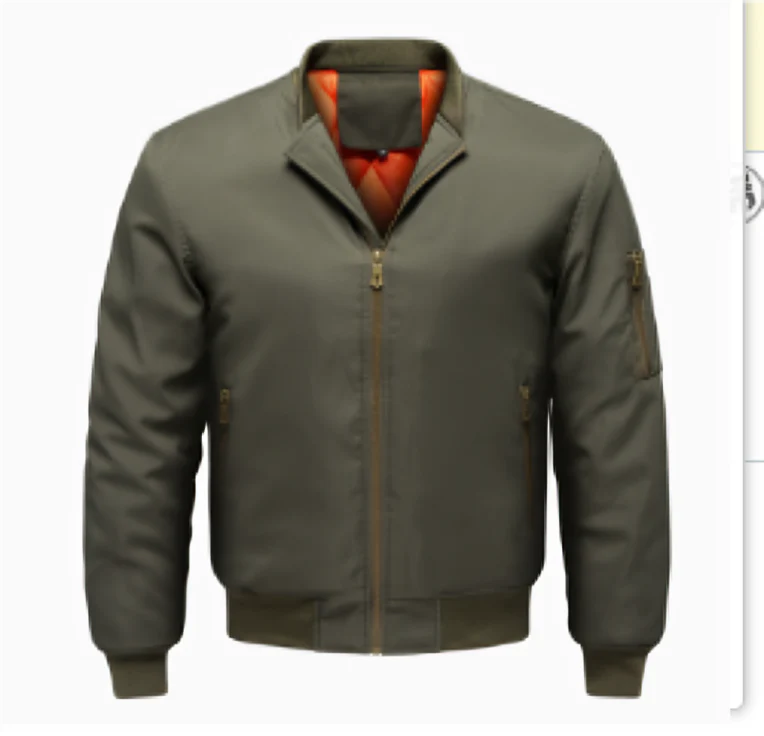 Bomber Con Cremallera Frontal Y Corte Recto Para Hombres | Ideal Para Uso Diario