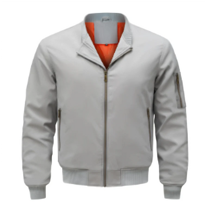 Bomber Con Cremallera Frontal Y Corte Recto Para Hombres | Ideal Para Uso Diario