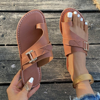 Sandalias Entre-Dedos con Correa Ajustable para Mujer | Ideales para Uso Diario en Verano