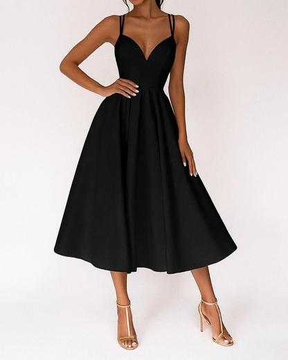 Vestido Midi Sin Tirantes Para Mujer | Ideal Para Bodas, Eventos Y Ocasiones Formales