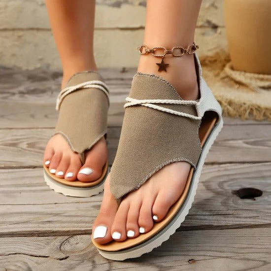 Sandalias Planas Con Suela Gruesa Y Múltiples Correas Para Mujer | Ideales Para Uso Diario En Temporadas Cálidas
