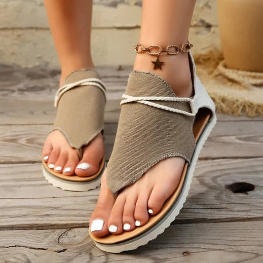 Sandalias Planas Con Suela Gruesa Y Múltiples Correas Para Mujer | Ideales Para Uso Diario En Temporadas Cálidas
