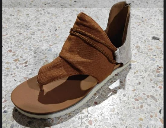 Sandalias Planas Con Suela Gruesa Y Múltiples Correas Para Mujer | Ideales Para Uso Diario En Temporadas Cálidas