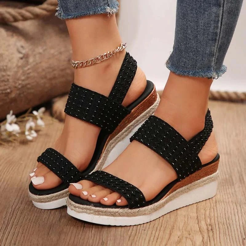 Sandalias Plataforma con Tiras Ajustables para Mujer | Ideales para Uso Diario en Climas Cálidos