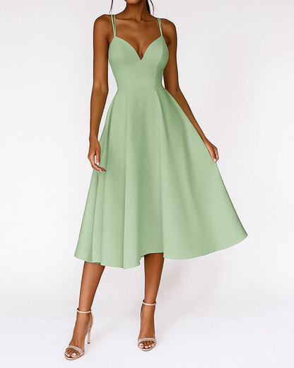 Vestido Midi Sin Tirantes Para Mujer | Ideal Para Bodas, Eventos Y Ocasiones Formales