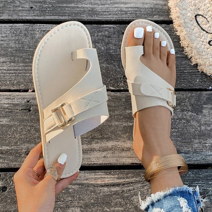 Sandalias Entre-Dedos con Correa Ajustable para Mujer | Ideales para Uso Diario en Verano