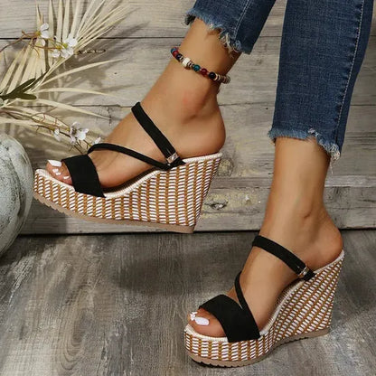 Sandalias Compensadas Tipo Slip-On para Mujer | Ideales para Uso Diario en Climas Cálidos