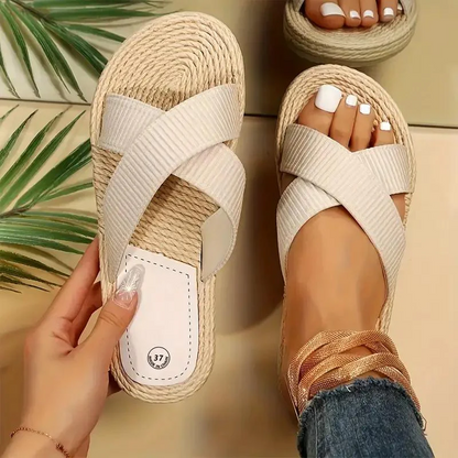 Sandalias Planas Con Diseño Abierto Para Mujer | Ideales Para Uso Diario En Temporadas Cálidas