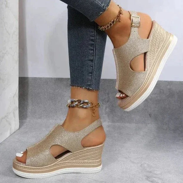 Sandalias de Plataforma con Correa al Tobillo para Mujer | Ideales para Uso Diario en Verano
