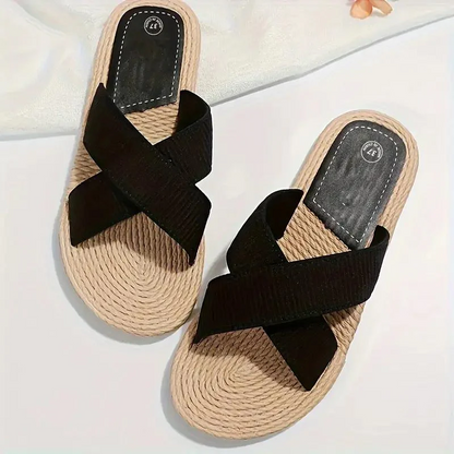 Sandalias Planas Con Diseño Abierto Para Mujer | Ideales Para Uso Diario En Temporadas Cálidas