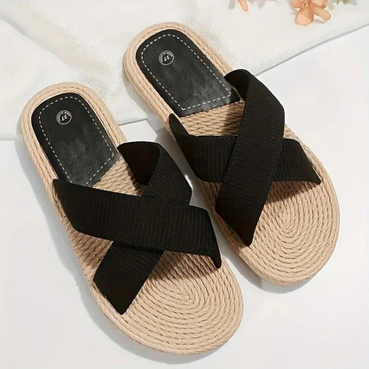Sandalias Planas Con Diseño Abierto Para Mujer | Ideales Para Uso Diario En Temporadas Cálidas