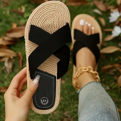 Sandalias Planas Con Diseño Abierto Para Mujer | Ideales Para Uso Diario En Temporadas Cálidas