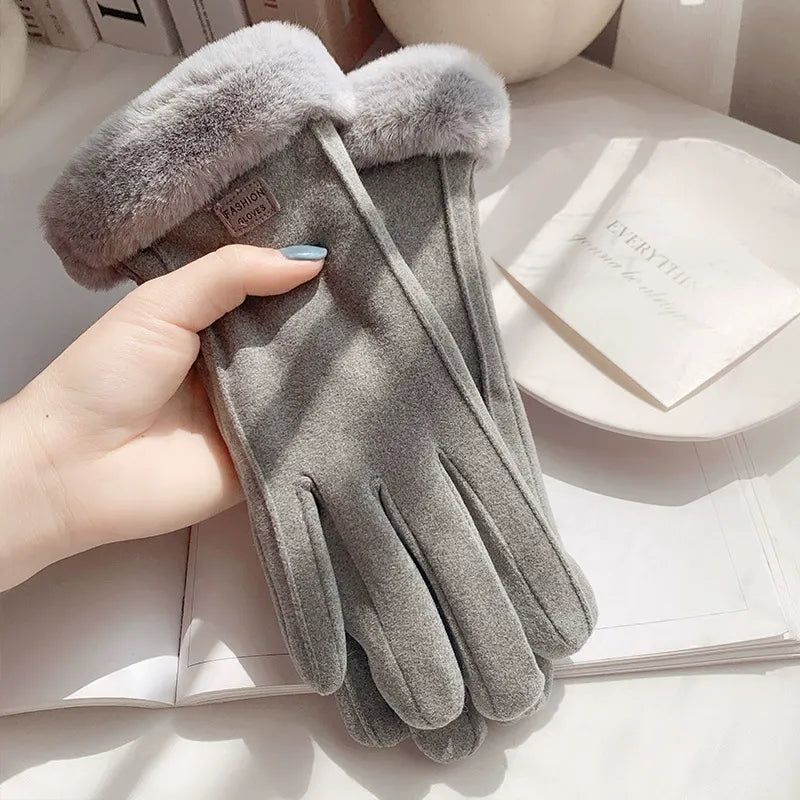 Guantes de Invierno con Detalle Decorativo para Adultos | Ideal para Uso Diario en Temporada Fría