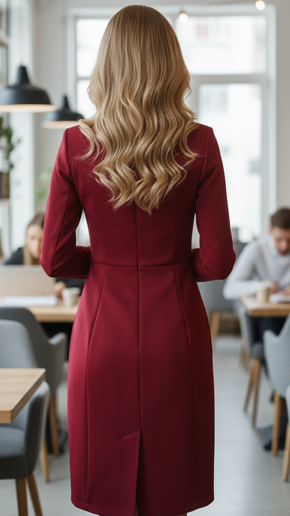 Vestido Tipo Blazer Ajustado Para Mujer | Ideal Para Oficina, Eventos Y Ocasiones Formales