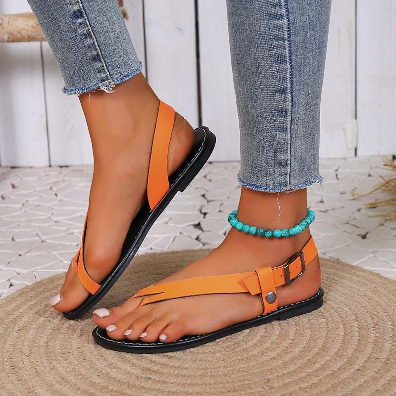 Sandalias Planas con Tiras Múltiples para Mujer | Ideales para Uso Diario en Verano
