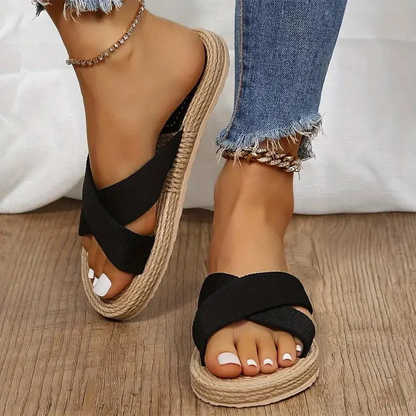 Sandalias Planas Con Diseño Abierto Para Mujer | Ideales Para Uso Diario En Temporadas Cálidas