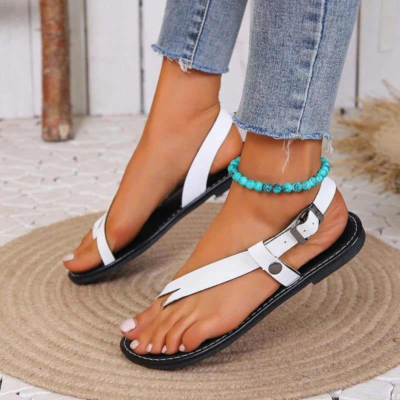 Sandalias Planas con Tiras Múltiples para Mujer | Ideales para Uso Diario en Verano