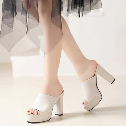 Mules Con Plataforma Y Tacón Bloque Para Mujer | Ideales Para Uso Diario Y Temporadas Cálidas